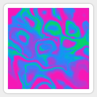 Polysexual Pride Abstract Swirled Spilled Paint Sticker